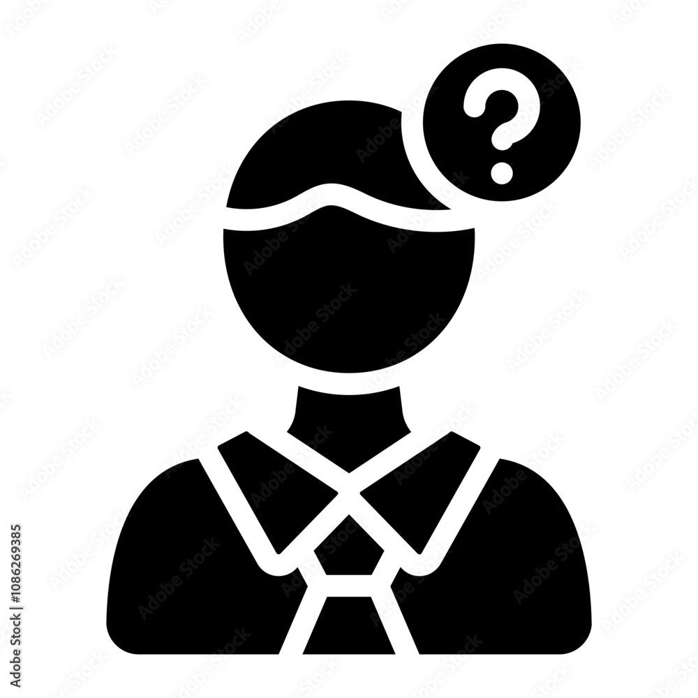 Obraz premium Unemployment solid icon