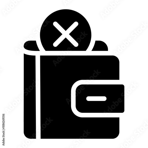Empty wallet solid icon