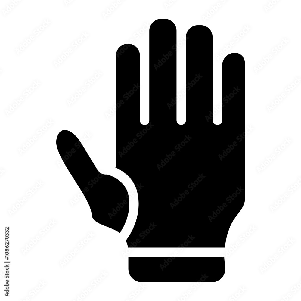 Safety gloves solid icon Safety gloves solid icon