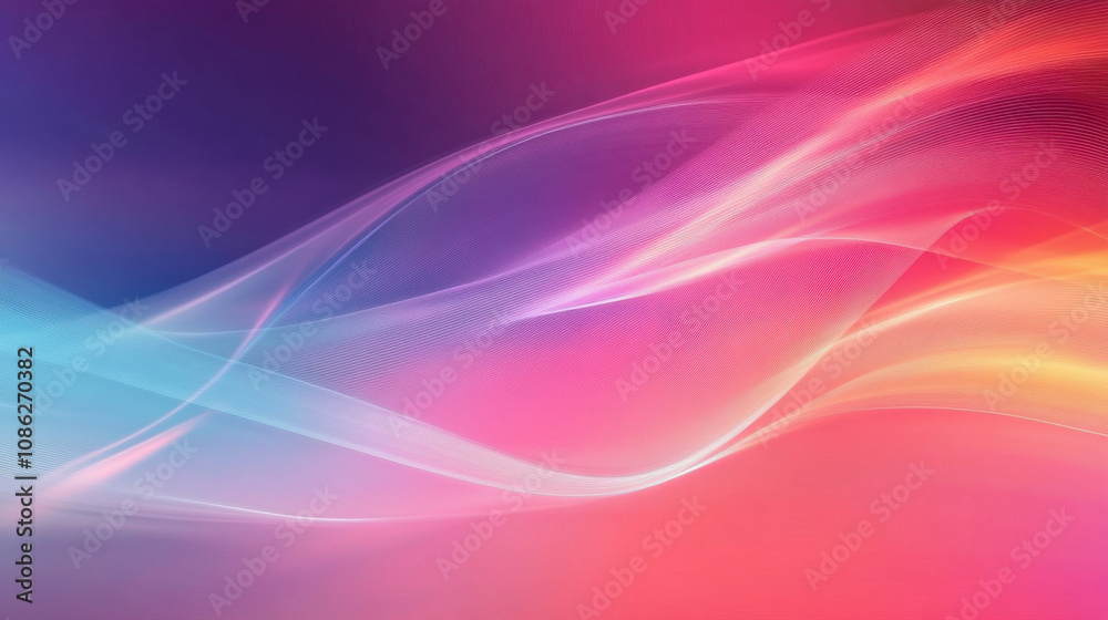 Vibrant abstract background featuring flowing waves in shades of pink, blue, and purple, creating dynamic and modern visual effect perfect for presentations Vibrant abstract background featuring flowing waves in shades of pink, blue, and purple, creating dynamic and modern visual effect perfect for presentations