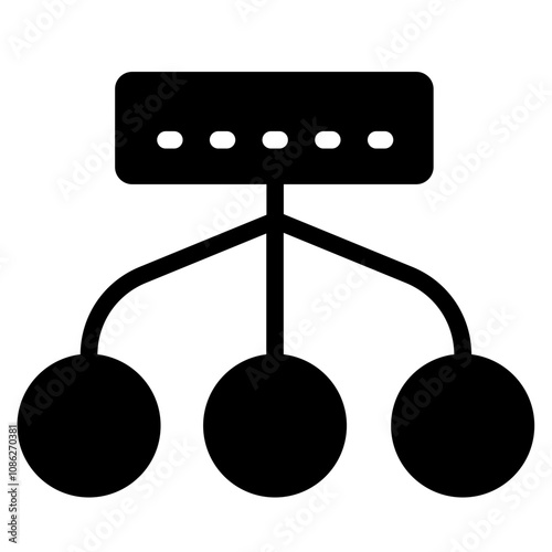 Flow process solid icon