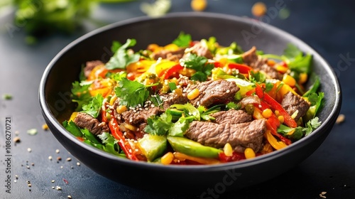 beef and vegetables, Mexican food