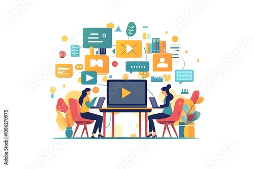 Business Marketing illustrations. Mega set. Collection of scenes with men and women taking part in business activities. Trendy vector style business, illustration, marketing, person, vector, megaphone