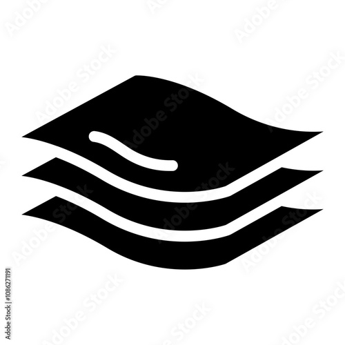 Three layer solid icon