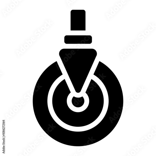 Landing wheels solid icon