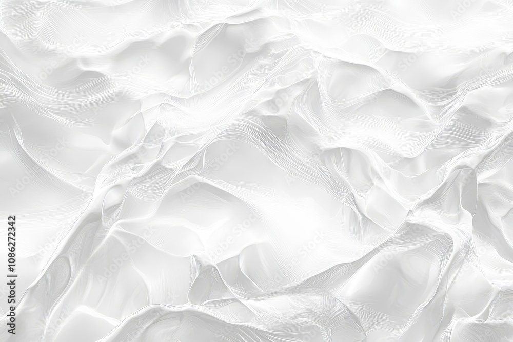 Fototapeta premium Abstract white background with soft, flowing lines and swirls.
