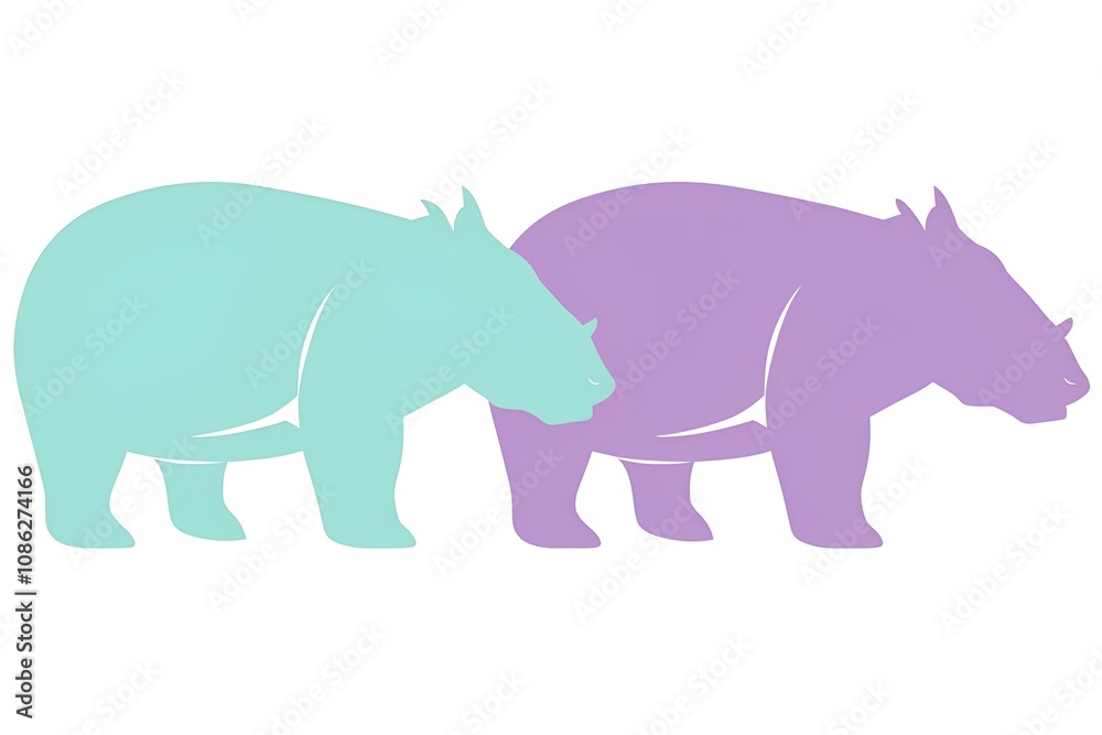 Obraz premium rhino cartoon page