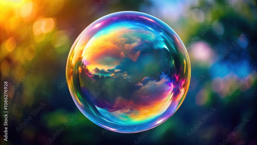 Iridescent bubble floating in the air, render, bubble, iridescent, colorful, shiny,render, floating,sphere, rainbow Iridescent bubble floating in the air, render, bubble, iridescent, colorful, shiny,render, floating,sphere, rainbow