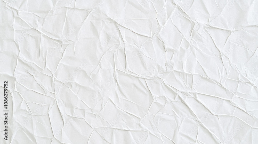 Obraz premium White Crumpled Paper Texture
