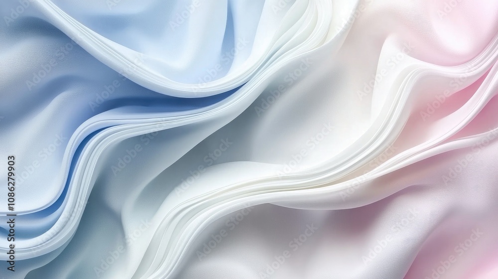 Fototapeta premium Abstract Background with 3D Wave Gradient Silk Fabric