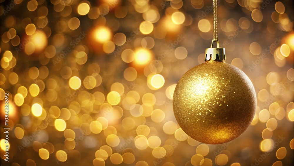 render of golden ball hanging in Christmas season , holiday, decoration, festive, ornament, shiny, metallic render of golden ball hanging in Christmas season , holiday, decoration, festive, ornament, shiny, metallic