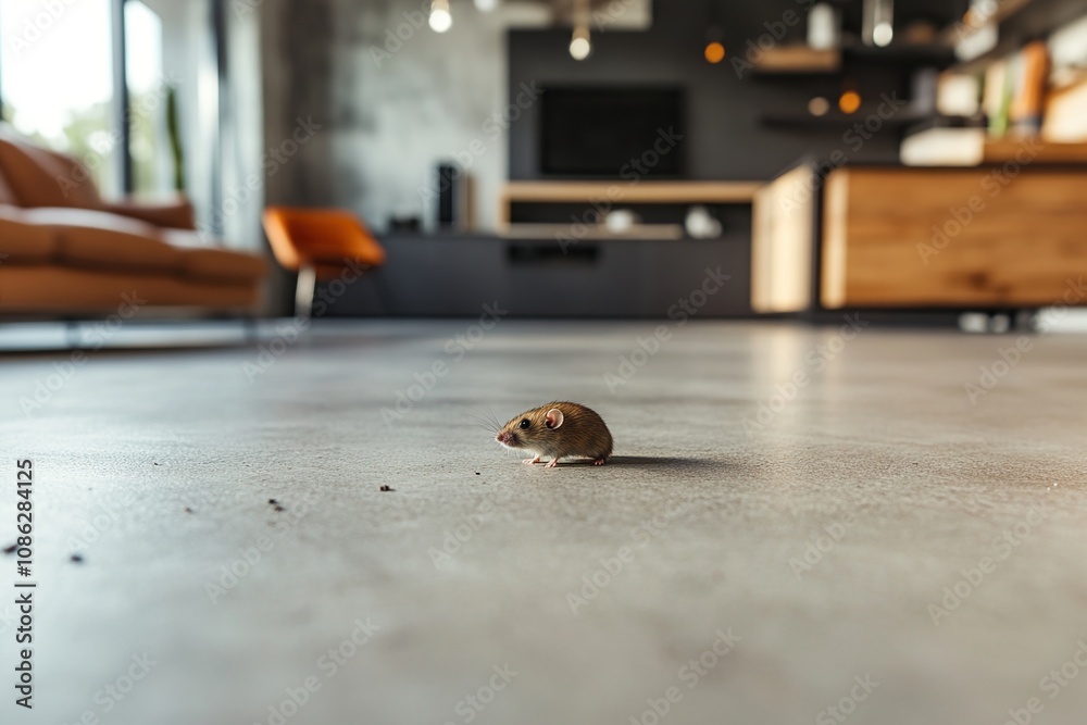A Small Mouse in a Modern Home A Small Mouse in a Modern Home