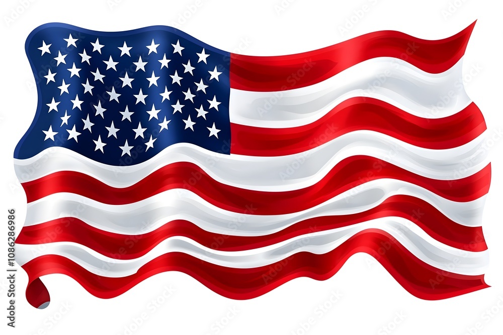 Obraz premium 4th of July, Independence day - greeting design with USA patriotic colors firework burst rays. july, freedom, red, flag, patriotism, illustration, day, blue, design, background, event, poster,