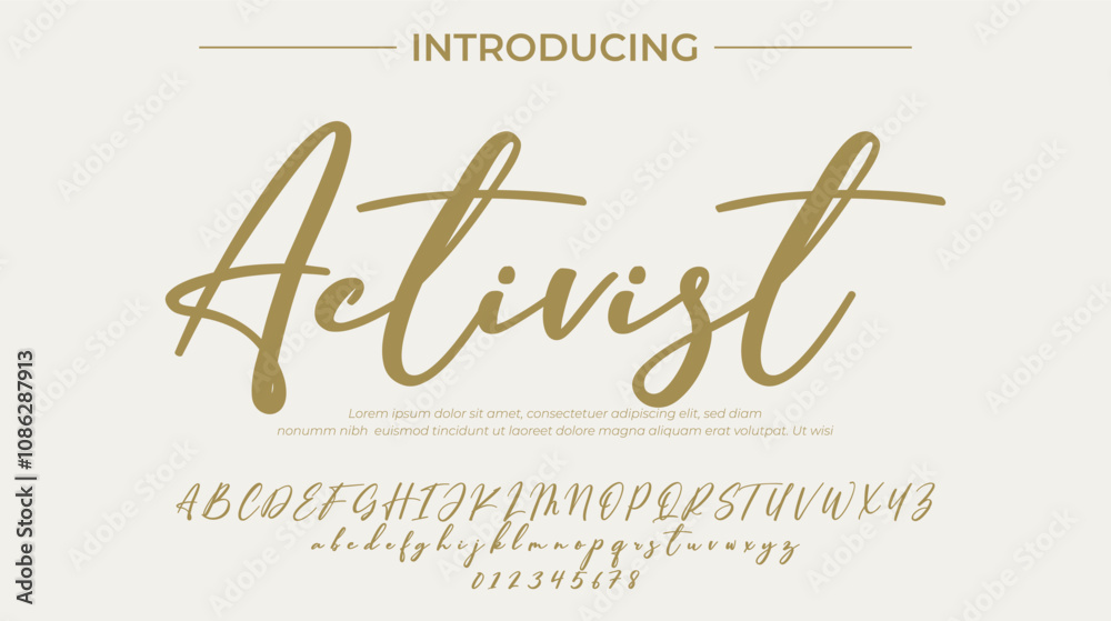 Activist Font Stylish brush painted an uppercase vector letters, alphabet, typeface Activist Font Stylish brush painted an uppercase vector letters, alphabet, typeface