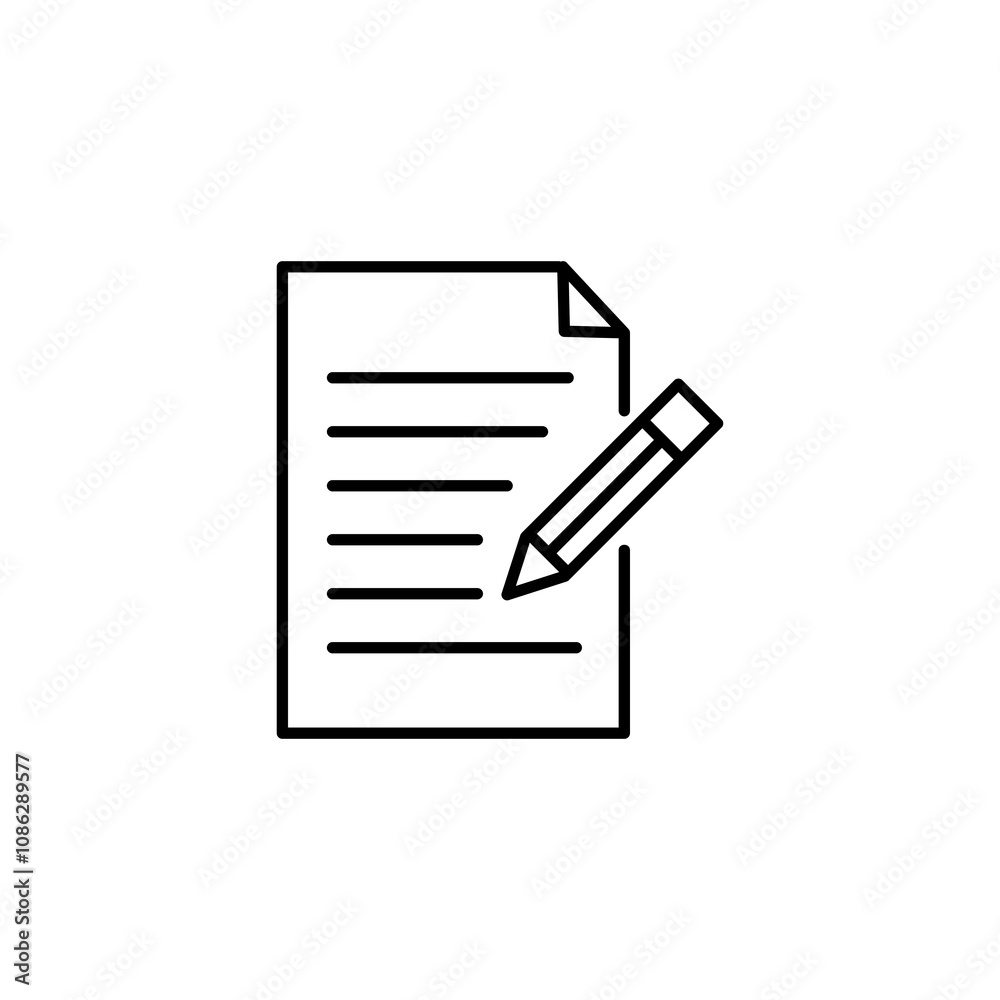 Contact form line icon. simple Write, edit outline vector illustration for web and app..eps Contact form line icon. simple Write, edit outline vector illustration for web and app..eps