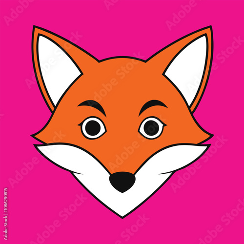 Fox head vector illustration