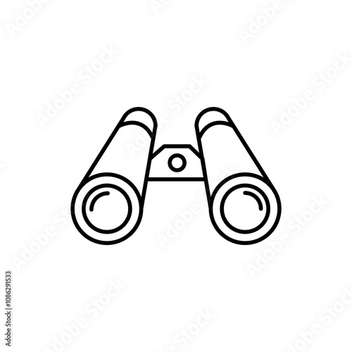 Binoculars line icon, Spy symbo vector trendy style illustration for web and app..eps