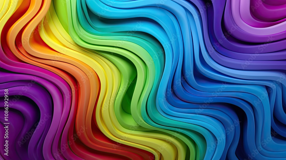 Close-up of swirling abstract patterns in rainbow hues Close-up of swirling abstract patterns in rainbow hues