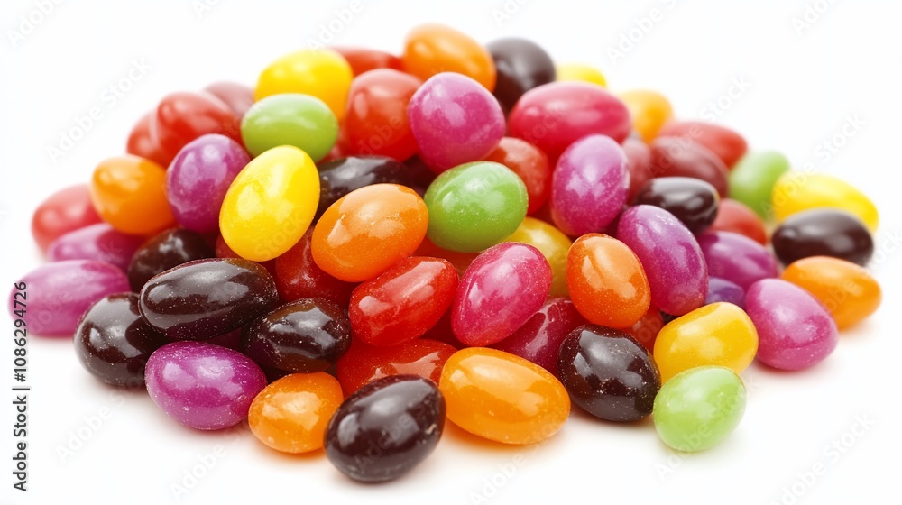 Colorful jelly beans in a pile on white background. (1) Colorful jelly beans in a pile on white background. (1)