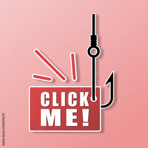 click me bait and hook illustration