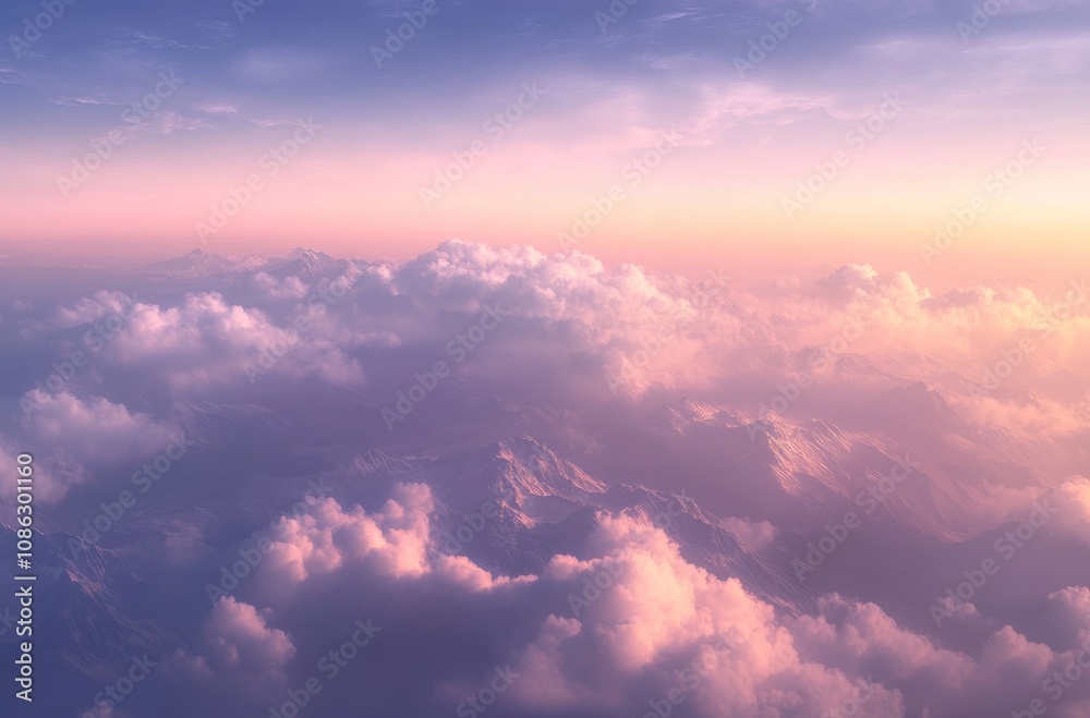 A breathtaking aerial view of fluffy clouds at sunset, with vibrant hues of pink, purple, and orange filling the sky. A breathtaking aerial view of fluffy clouds at sunset, with vibrant hues of pink, purple, and orange filling the sky.