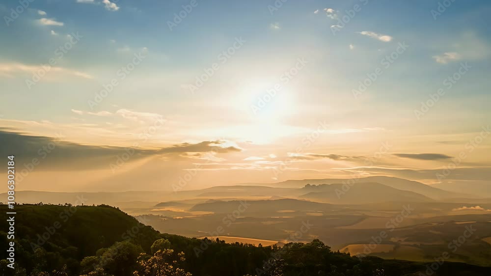 4K time lapse capturing majestic sunrise sunset sky landscape mesmerizing light nature Watch colorful clouds move roll creating stunning cloudscape ideal travel serene background footage