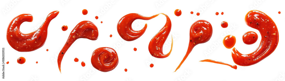 Creative ketchup design on a white background. transparent background Creative ketchup design on a white background. transparent background