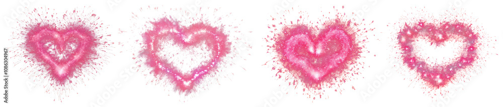 Fireworks effect png cut out element set Fireworks effect png cut out element set