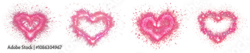 Fireworks effect png cut out element set