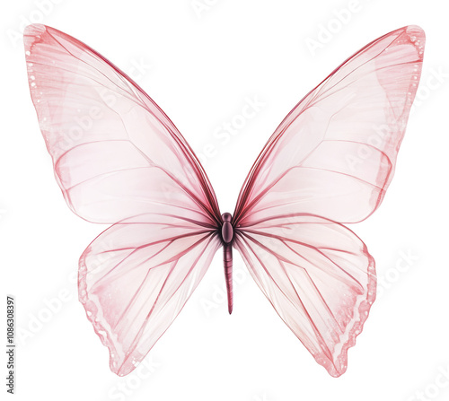 PNG Pink butterfly with detailed wings