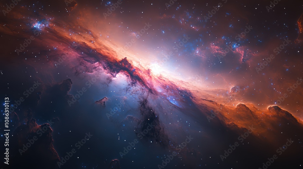 A stunning cosmic scene featuring vibrant colors, stars, and nebulas, showcasing the beauty of the universe and its vastness. A stunning cosmic scene featuring vibrant colors, stars, and nebulas, showcasing the beauty of the universe and its vastness.