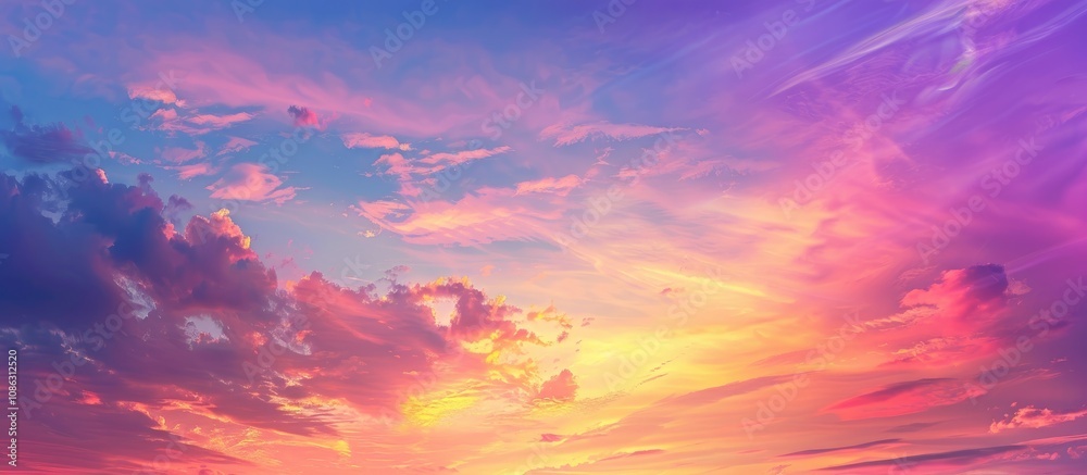 Vibrant Sunset Sky Backdrop Vibrant Sunset Sky Backdrop