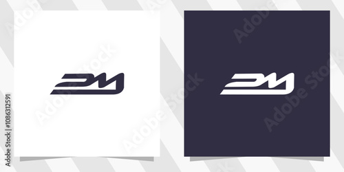 letter dm md logo design