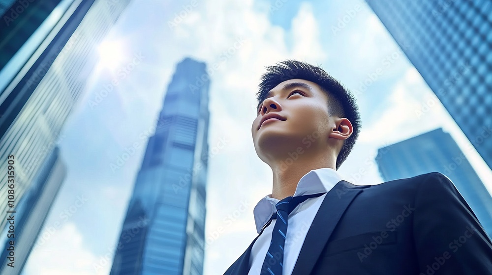 Aspiring Business Leader in a Modern Cityscape: A Vision for Success Aspiring Business Leader in a Modern Cityscape: A Vision for Success