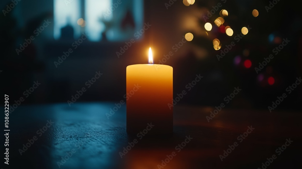 Warm candlelight ambiance in a cozy room. Warm candlelight ambiance in a cozy room.