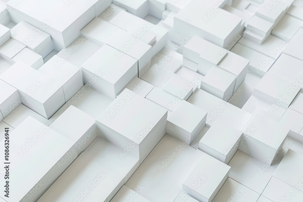 Abstract White Block Pattern Abstract White Block Pattern