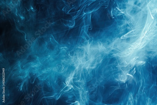 Blue Smoke Abstract Background