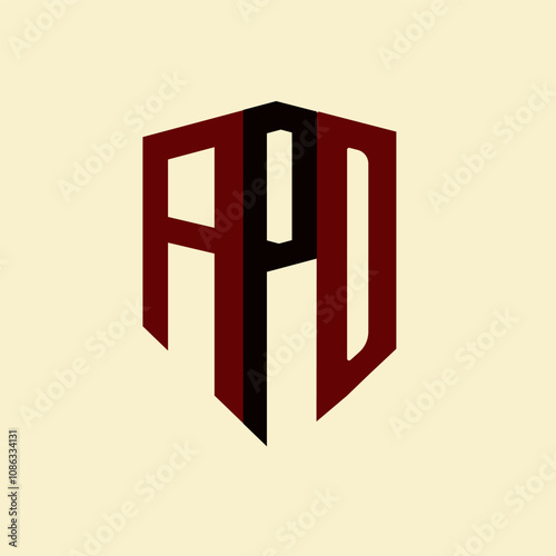 APD creative minimalist letter logo. APD unique vector initials alphabet letter logo design