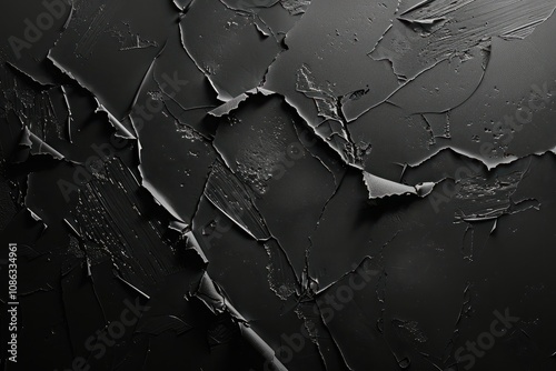 bstract Black Textured Background With Uneven Surface and Subtle Lighting photo