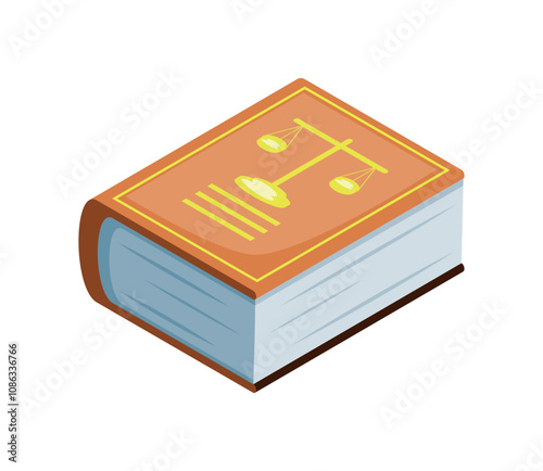justice law book isometric