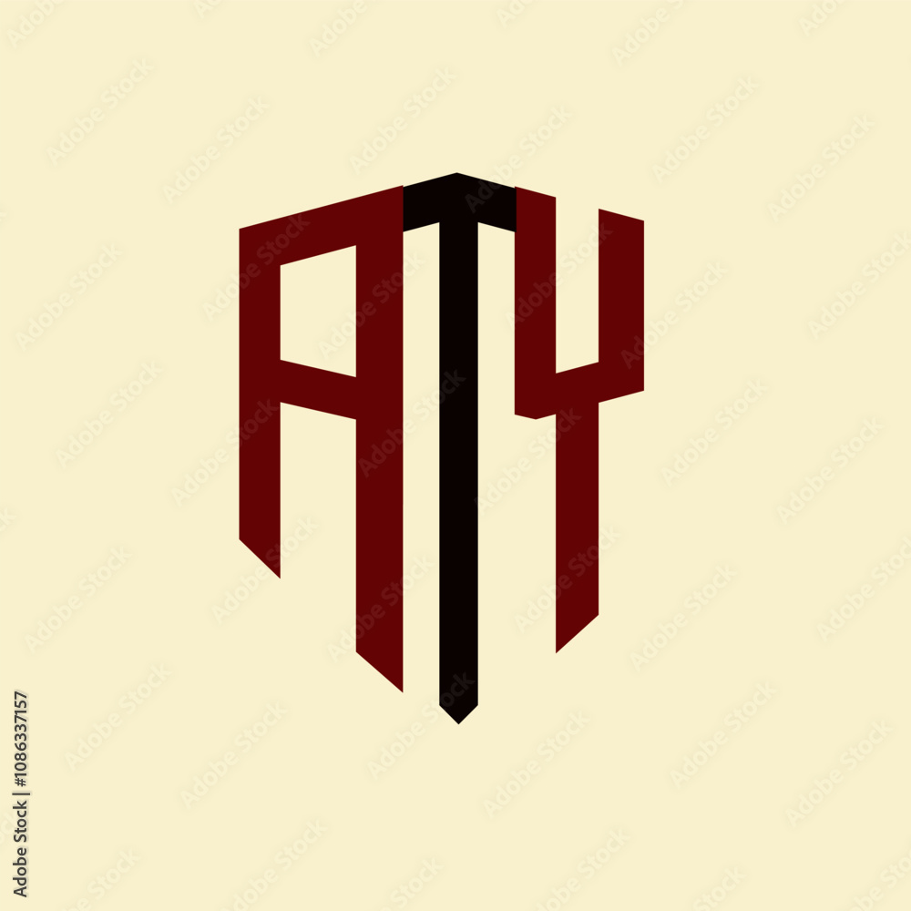 ATY creative minimalist letter logo. ATY unique vector initials alphabet letter logo design ATY creative minimalist letter logo. ATY unique vector initials alphabet letter logo design