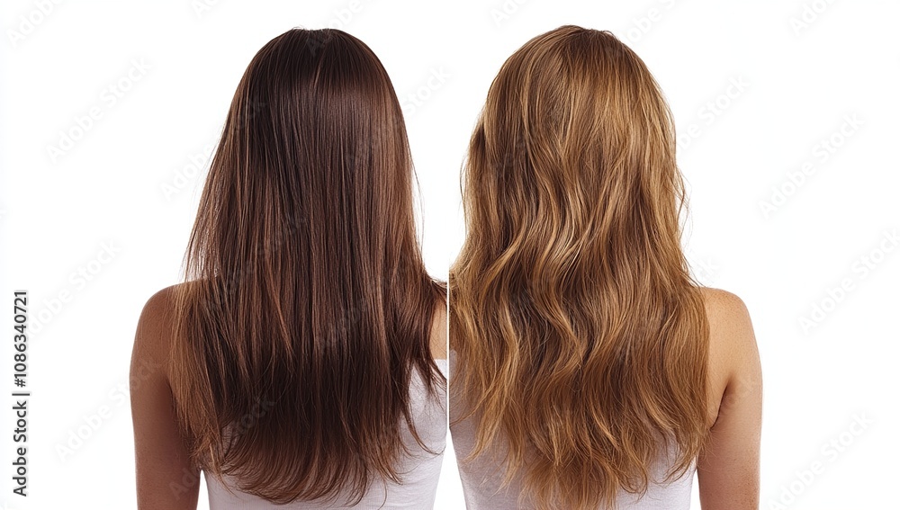 Before & After Hair Transformation: Long, Straight Brown Hair to Wavy Blonde Locks Before & After Hair Transformation: Long, Straight Brown Hair to Wavy Blonde Locks