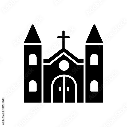 simple church icons, simple style glyph design inspiration for any interface and purpose suitable for symbols and more
