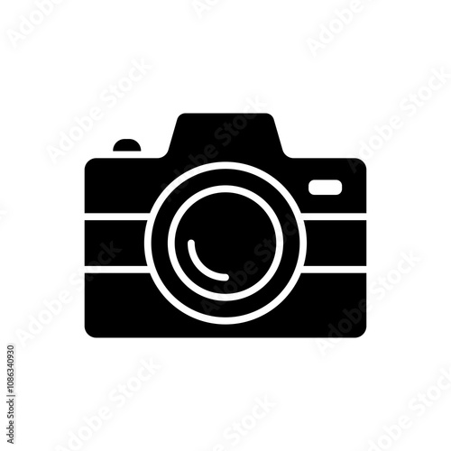 simple digital camera icons, simple style glyph design inspiration for any interface and purpose suitable for symbols and more