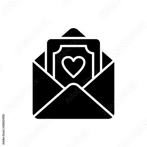 simple wedding invitation mail icons, simple style glyph design inspiration for any interface and purpose suitable for symbols and more