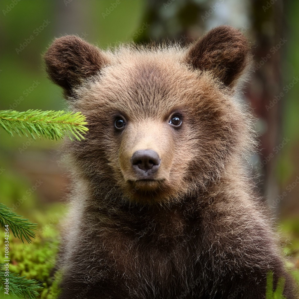 Obraz premium brown bear cub