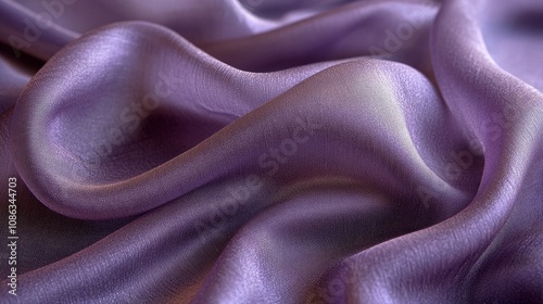 Luxurious soft mauve silk fabric texture in macro detail, showcasing elegance and sophistication with smooth folds, soft light highlights, and premium quality material for fashion and design concepts.