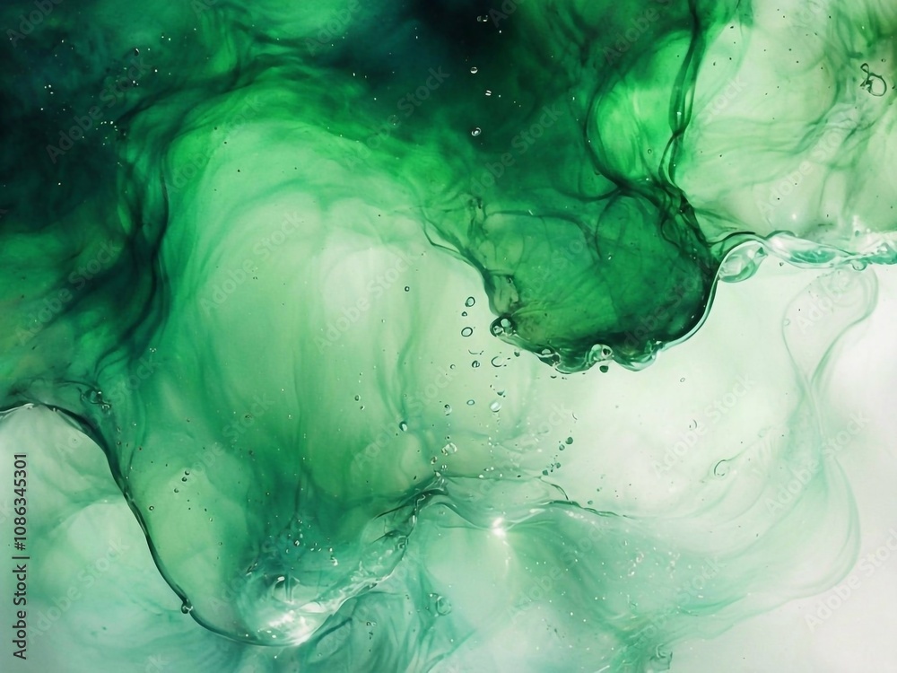 Fototapeta premium Water background image, paint, ink, texture, water droplets