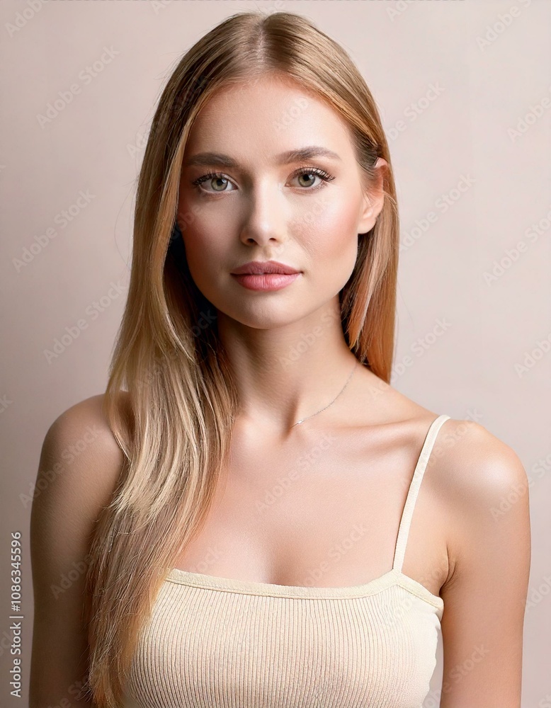Young perfect woman, natural makeup, Skincare and facial treatment concept
