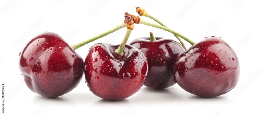 Isolated Sweet Cherry on White Background Isolated Sweet Cherry on White Background